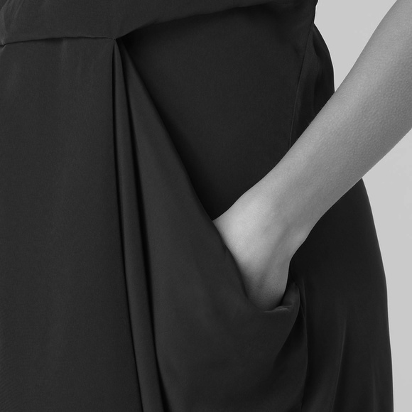 All Saints Black 'Saelde' Dress with Front Pockets - Picture 4 of 6